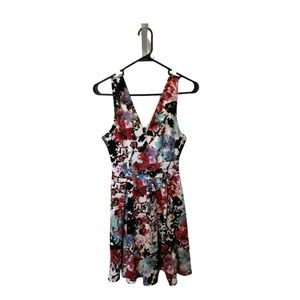 Cute mid thigh Floral print Haute Monde dress,   Size-small